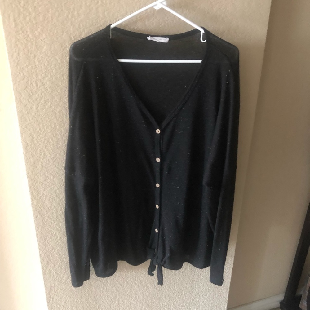 Black Sweater with Knot